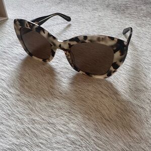 KREWE Brown and Cream Cat-Eye Sunglasses